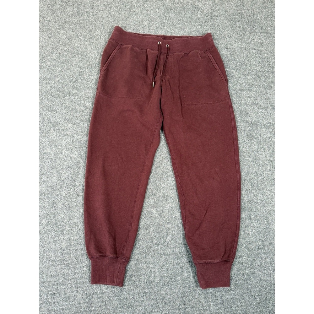 Polo Ralph Lauren RL Fleece Sweatpants Men's M Burgundy Pony Jogger Pants